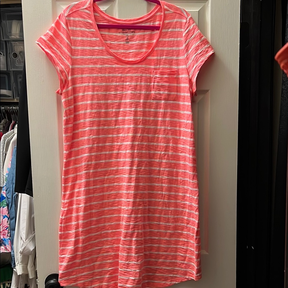 GAP Pink Striped Midi Dress